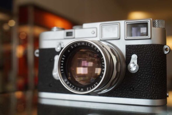Leica M3 rangefinder + Summicron 50mm F/2 Rigid, serviced 2025