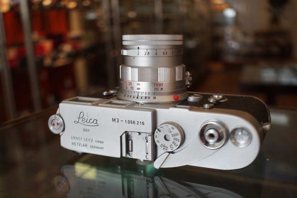 Leica M3 rangefinder + Summicron 50mm F/2 Rigid, serviced 2025