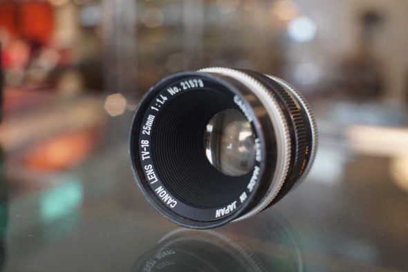 Canon lens TV-16 25mm F/1.4, C-mount lens