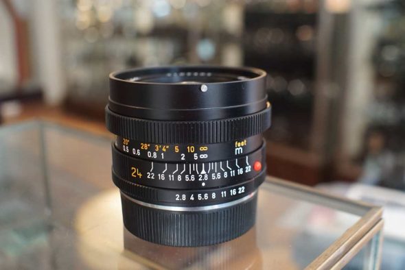Leica Leitz Elmarit-R 24mm F/2.8 E60 3-cam lens, boxed