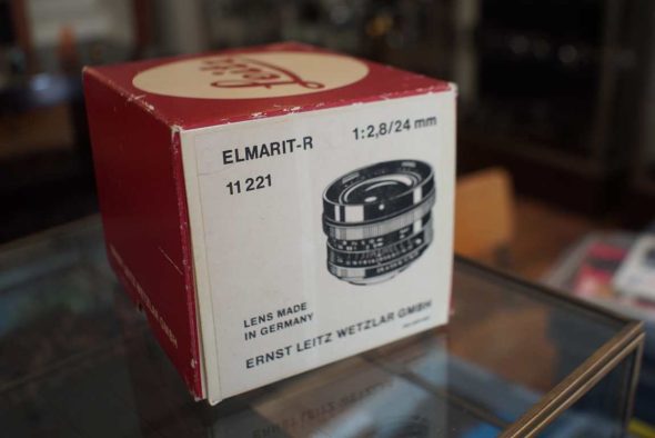 Leica Leitz Elmarit-R 24mm F/2.8 E60 3-cam lens, boxed