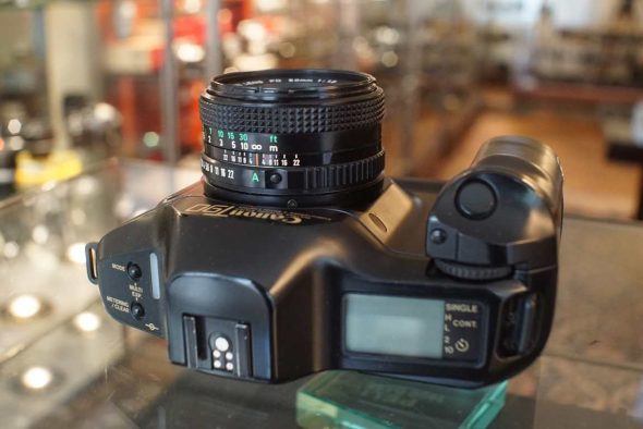 Canon T90 + nFD 50mm f/1.8 lens