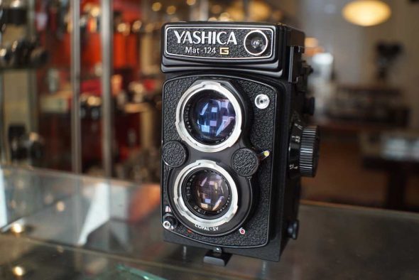 Yashica Mat-124G TLR camera with accessories and attachment lenses