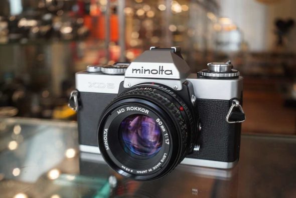 Minolta XD5 silver + 50mm F/1.7 lens kit