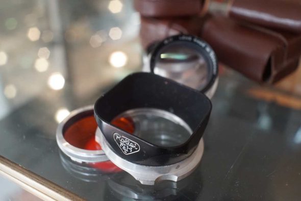 Rolleiflex Bay II lot. Incl Rolleinar 1+2, lens hood + Orange filter
