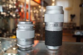 Leica Hektor 135mm F/4.5 chrome LTM lens + extra Visoflex focusing attachment