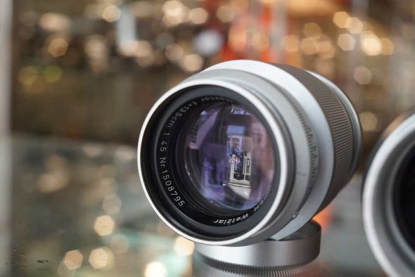 Leica Hektor 135mm F/4.5 chrome LTM lens + extra Visoflex focusing attachment