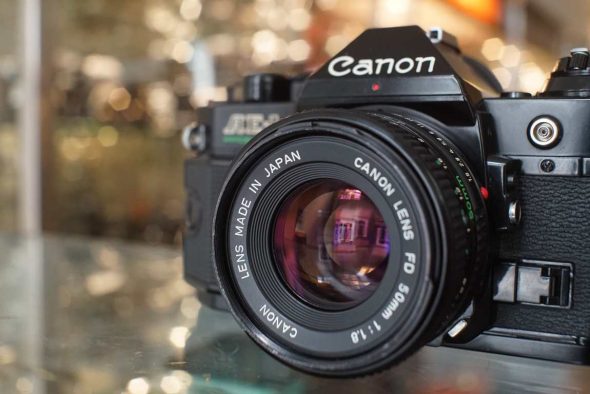 Canon AE-1 Program Black + FD 50mm f/1.8 kit