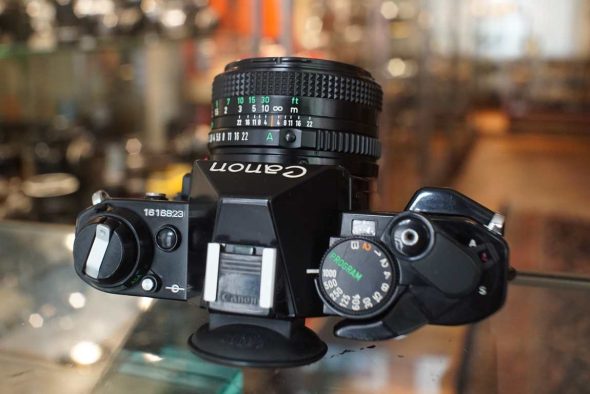 Canon AE-1 Program Black + FD 50mm f/1.8 kit