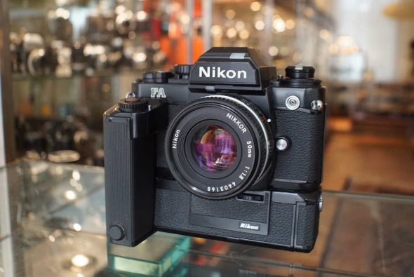 Nikon FA black + MD-15 + Nikkor 50mm f/1.8 AIS pancake