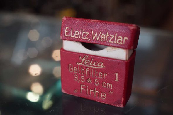 Leica Leitz FIRHE filter, 19mm filter for early Elmar 35mm and 50mm
