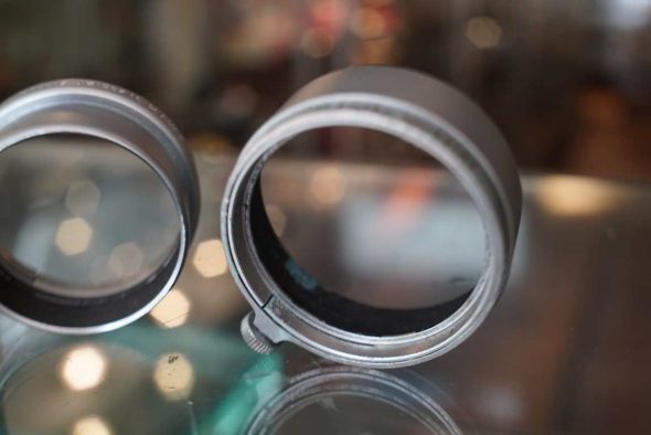 Lot of 2x Leica FISON and FOOKH lens hoods for Elmar 5cm and Summaron/Elmar 3.5cm