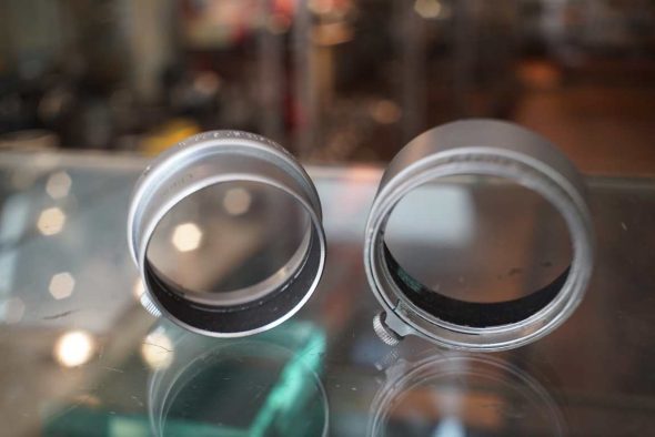 Lot of 2x Leica FISON and FOOKH lens hoods for Elmar 5cm and Summaron/Elmar 3.5cm