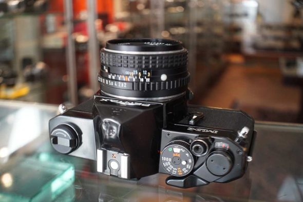 Pentax MX black with SMC-M 50mm f/2 lens, bump