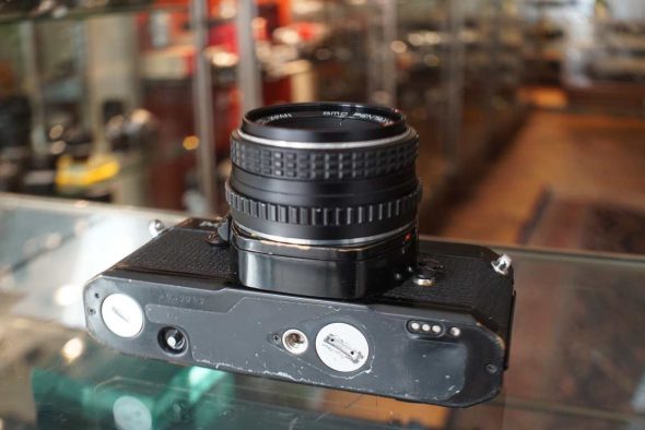 Pentax MX black with SMC-M 50mm f/2 lens, bump
