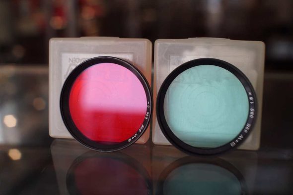 B+W filter lot for Leica E39 lenses. RED + Blue