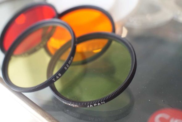 Nikon 52mm filter lot, Contrast. Red, Orange, Yellow, Green
