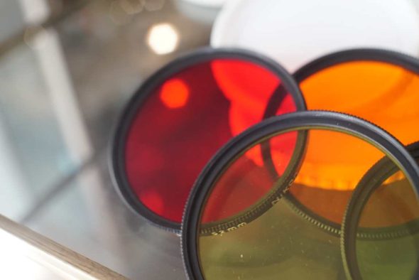 Nikon 52mm filter lot, Contrast. Red, Orange, Yellow, Green