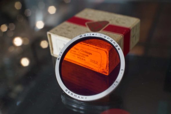 Rolleiflex WIORA Orange contrast filter for Bay IV (Rollei Wide), boxed