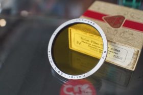 Rolleiflex VIIMI Medium yellow contrast filter for Bay IV (wide angle rolleiflex), boxed