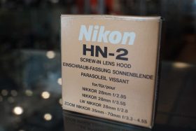 Nikon HN-2 metal screw in lenshood 28mm lenses, boxed