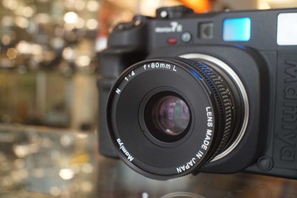 Mamiya 7II matte black + 80mm F/4 L lens, in kit box