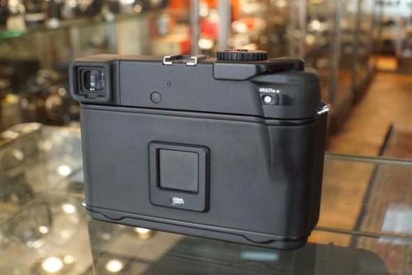 Mamiya 7II matte black + 80mm F/4 L lens, in kit box