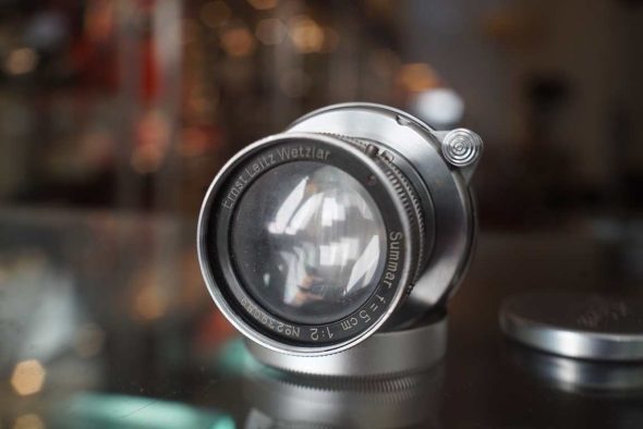 Leica Leitz Summar 50mm f/2 LTM lens chrome
