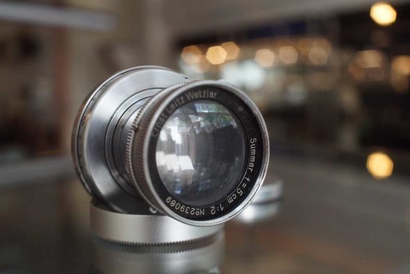 Leica Leitz Summar 50mm f/2 LTM lens chrome