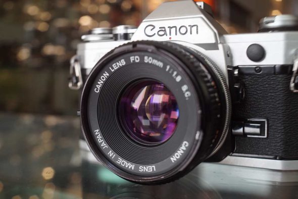 Canon AE-1 kit w/ FD 50mm f/1.8 SC lens