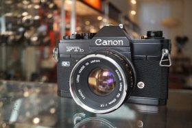 Canon FTb Black + Canon lens FD 50mm f/1.8 chrome nose kit