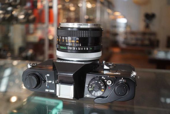 Canon FTb Black + Canon lens FD 50mm f/1.8 chrome nose kit