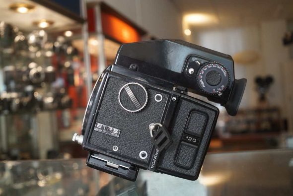 Bronica ETRS body with AE Prism finder, 120 back and Speed Grip