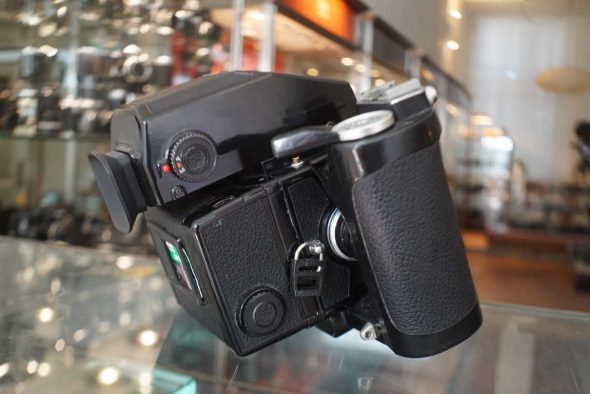 Bronica ETRS body with AE Prism finder, 120 back and Speed Grip