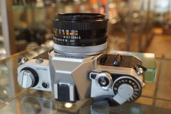 Canon AE-1 kit w/ FD 50mm f/1.8 SC, CLA
