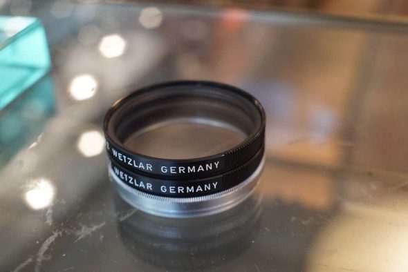 Pair of Leica Leitz 13131 E39 UVa filters in Black + free B+W E39 UV filter