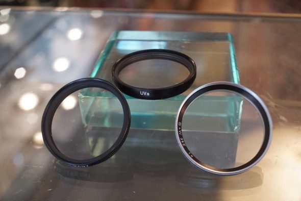 Pair of Leica Leitz 13131 E39 UVa filters in Black + free B+W E39 UV filter