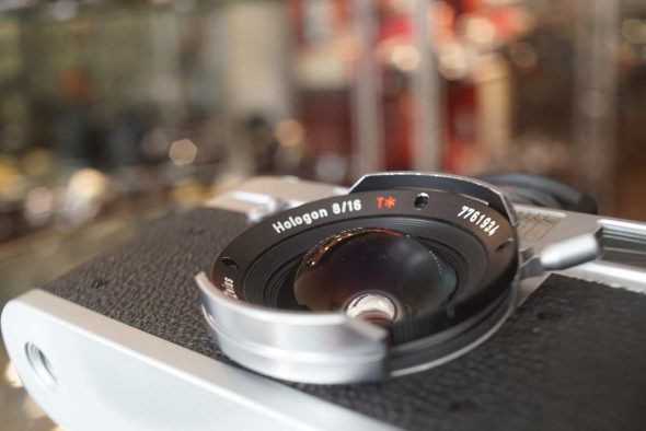 Leica M1 body + M-mount converted Carl Zeiss Hologon 16mm F/8 lens