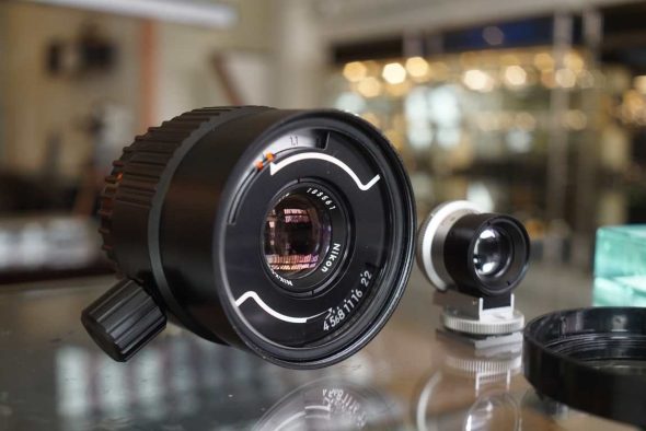 Nikon Nikkor 80mm F/4 lens for Nikonos + Optical viewfinder