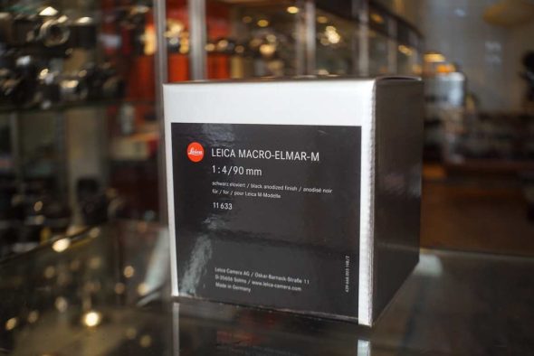 Leica 11633 Macro-Elmar-M 90mm F/4 lens, 6-bit, boxed