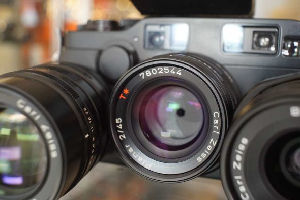 Contax G2, Black Millenium outfit w/ 28/45/90 + TLA200