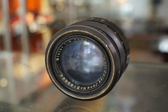 Carl Zeiss Jena Biotar 1:2 / 5.8cm, slim black version, ugly/worn