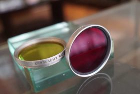 Leica E39 contrast filter kit, yellow and red, chrome rim