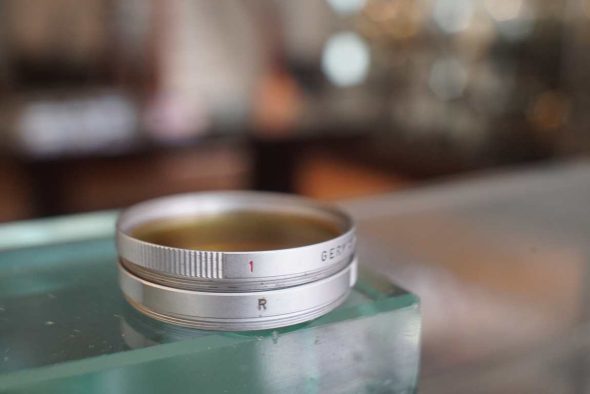 Leica E39 contrast filter kit, yellow and red, chrome rim