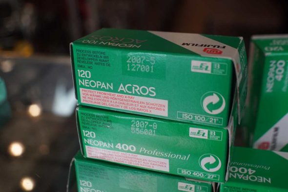 Fuji film pack of 9 rolls: Neopan 400 and Acros 100, 120 format, Expired 2007