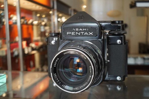 Pentax 67 + Metered Prism Finder + Takumar 105mm F/2.4 lens kit