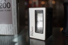 Contax TLA-200 flash titanium, for G1/G2, boxed + remote cord