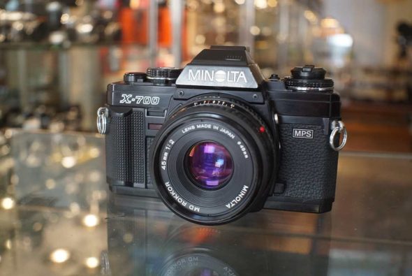 Minolta X700 + MD Rokkor 45mm f/2 pancake kit